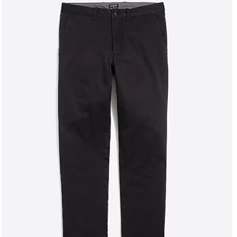 J. Crew Factory Straight-fit flex chino pant in black Size 31/32 NWT